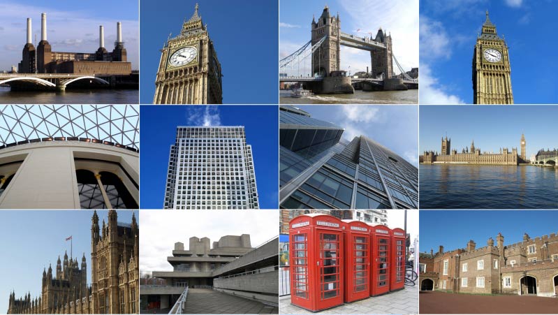 Collage av London